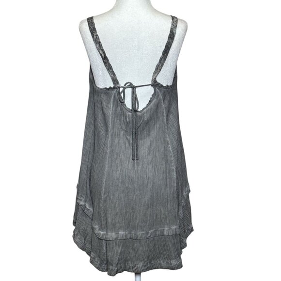 NEW Knox Rose Womens Size S Gray Tiered Sleeveless Top Boho Peasant Beach Summer - Picture 3 of 7